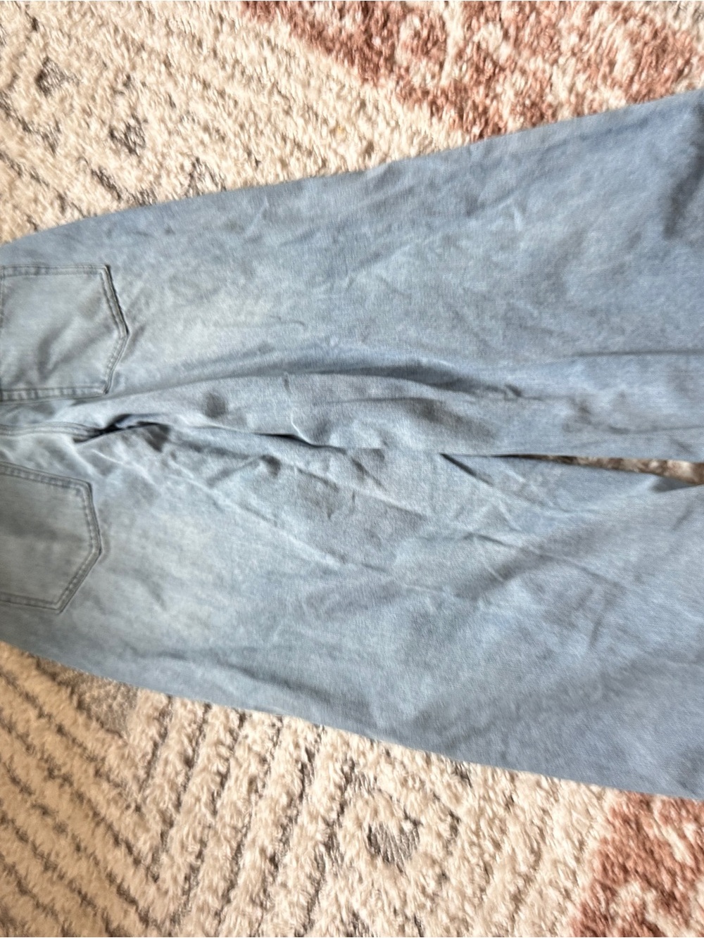 Y2K 🎱 Edikted 🛹 Skater Girl Light Blue Wide Leg low Rise Bag Jeans Small - Picture 7 of 11
